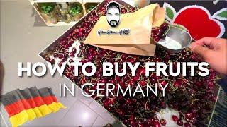 Buying fruits in Germany   Grocery in Germany #cherries #edeka #grocery  #germany