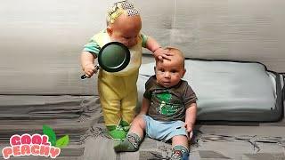 TOP Trending Funniest Twin Babies Videos EVER  Cool Peachy 