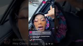 Asiandabrat on live saying she miss king von emotional