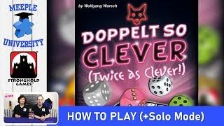 Doppelt So Clever Board Game – How to Play Incl. Solo & Skippable timestamp if you know Ganz Schon