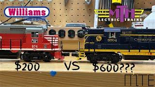 $200 O Scale Locomotive Vs $600 O Scale Locomotive