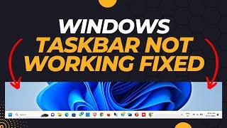 Windows Taskbar Not Working Fixed  Fix Your Frozen Windows Taskbar Now  Taskbar Not Responding