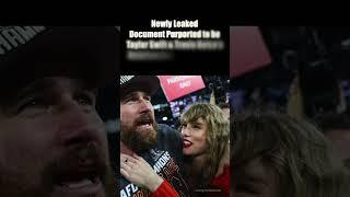 Leaked Taylor Swift Travis Kelce Relationship Breakup Contract