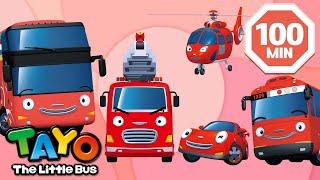 Tayo English Episode  ️Red Vehicles Compilation️  Cartoon for Kids  Tayo Episode Club