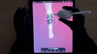 Procreate 5.2 for Tattooing 3D Models