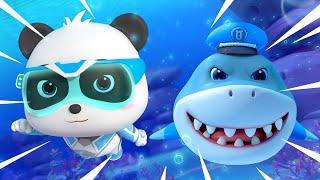 Sheriff Tiburón Está Herido  Súper Panda Héroes  Dibujos Animados Infantiles  BabyBus