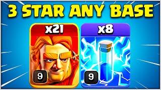 Zap Super Giant 3 Star Attack Any Th12 War Base in Coc