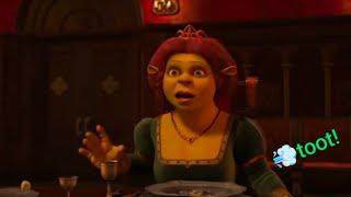 Shrek 2 Dinner scene but Fiona farts instead of burps