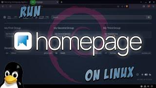 Running Homepage Application Dashboard on Linux