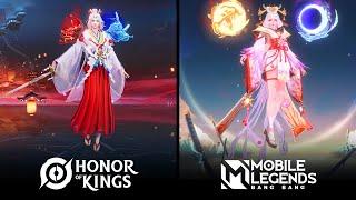 Mobile Legends VS Honor of Kings  Skins Animation Comparison