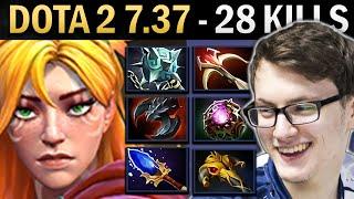 Windranger Gameplay Miracle with 28 Kills and Octarine - Dota 7.37