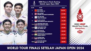 BWF World Tour Finals Setelah Japan Open 2024 #rankingbwf #rankingbwf2024