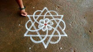 Panguni Uthiram special kolameasy Beautiful muggulu5*3 dots Begginers rangoliSuper rangoli