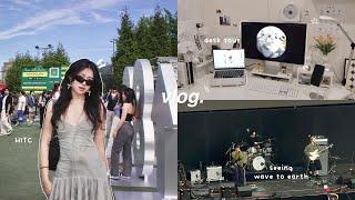 Weekend Vlog Desk tour Seeing Wave to Earth Apple display unboxing Festivals