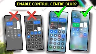 Enable Blur In Control Center in Any Redmi Poco & Xiaomi Device?