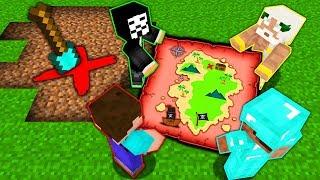 Minecraft Battle NOOB vs PRO vs HACKER vs GOD SECRET TREASURE MAP Challenge in Minecraft Animation