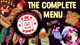 THE COMPLETE MENU FOR EVERY FNAF PIZZERIA - Five Nights at Freddys Food History