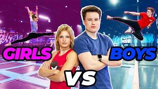 Boys VS Girls Super Ninja Challenge *LOSER GETS PIED*