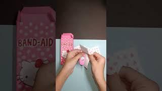 Hello Kitty Band-Aid Message Craft  Cute Message box #viral #youtubeshorts #kitty #hellokitty #cute