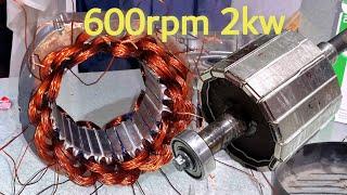 low rpm generator 2kw 600rpm winding  free energy generator wind turbine generator