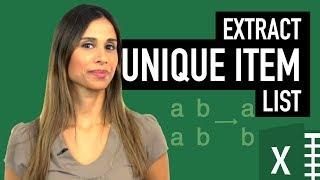 Extract UNIQUE Items for Dynamic Data Validation Drop Down List