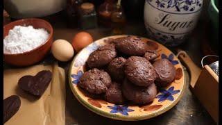 3 Ingredient Chocolate Cookies - No Flour 18th Century Dessert