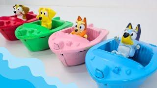 Bluey Boats Water Play  Best Toy Learning Video For Kids and Toddlers