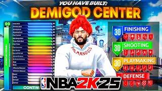 MY DEMIGOD-DRIBBLING BEST CENTER BUILD DOMINATES NBA 2K25 BEST JUMPSHOT + DRIBBLE MOVES NBA 2K25