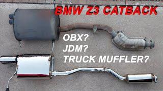I made a Cat Back Exhaust for my 97 BMW Z3 Lets try ODX JDM twin loop and a truck muffler