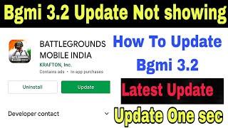 Bgmi 3.2 Update Not showing in PlayStore Problem Solve  How to Update BGMI 3.2