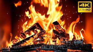  Cozy Fireplace Ambiance Crackling Fire Sounds and Burning Logs. 12-Hours Fireplace 4K Video