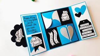 DIY Birthday Greeting Card for Best Friend  Beautiful Handmade Birthday Card Idea  Tutorial