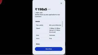 Jio Fiber backup plan only for 198month +GST #jio #jiofiber