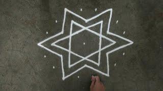 Daily dots rangoli designs for beginners 7×4 Dots kolam rangoli  thipkyanchi rangoli  muggulu