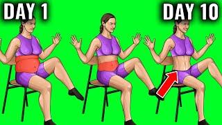 10 Day Chair Workout For Belly & Thigh