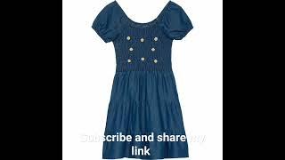 Baby girls denim frock models 