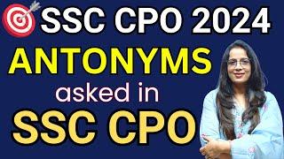 Important Antonyms Asked in SSC CPO Exams   SSC CPO 2024  Vocab  English With Rani Maam