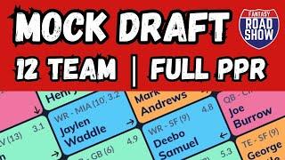 PPR 2024 Fantasy Football Mock Draft  12-Team PPR Draft