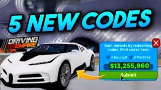 *5 NEW* WORKING CODES FOR DRIVING EMPIRE  ROBLOX DRIVING EMPIRE CODES 2022