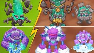 All Adult Celestials Comparison   My Singing Monsters vs Dawn of Fire vs The Lost Landscapes