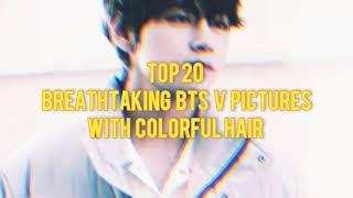 Top 20 Breathtaking Pictures of BTS V with Colorful Hair