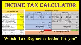 New Tax Regime vs Old Tax Regime Which one is better  Income Tax Calculator in Excel