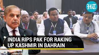 India chides Pak for raising Kashmir issue in Bahrain ‘Exporter Of Terrorists Has…’  Watch