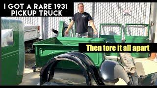 I got a very rare 1931 Ford Model A truck and then tore it all apart.