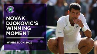 Novak Djokovics Championship Winning Moment  Wimbledon 2022