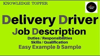 Delivery Driver Job Description  Delivery Rider Job Description  Delivery Driver Duties and Work