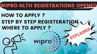 WIPRO NLTH Registeration 2021  Step by step registeration process explained  WIPRO ELITE NLTH