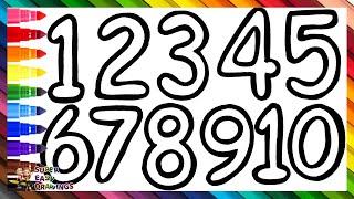 Draw and Color the Numbers from 1 to 20 1️⃣-2️⃣0️⃣  Learn Colors and Numbers  Drawings for Kids