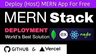 Deploy  Host  MERN Stack Application For Free Githb and Vercel  Worlds best solution  TCM 
