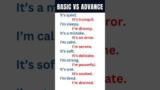 Basic Vs Advance English - 11 #howtofluentinenglisheasily #englishspeaking #englishspeakingpractice